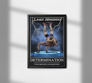 "Neon Storm" Custom Wrestling Wall Art