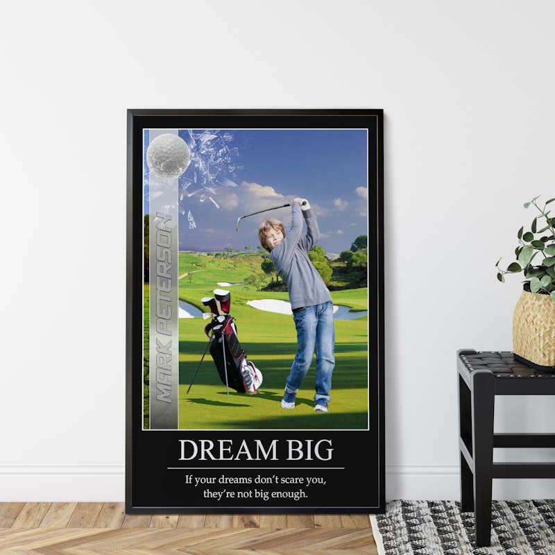 Personalized golf wall art