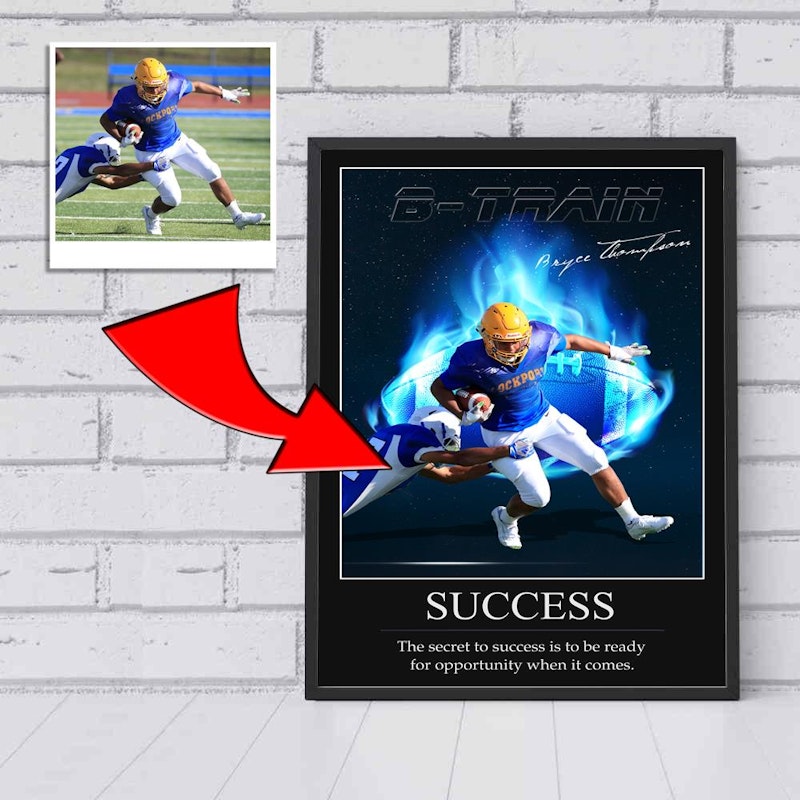 Custom motivational sports poster 