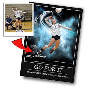 "Electric Moment" Custom Volleyball Wall Art