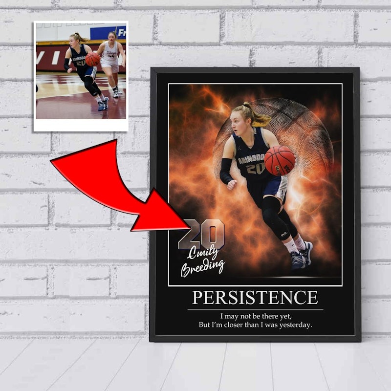Custom motivational sports poster 