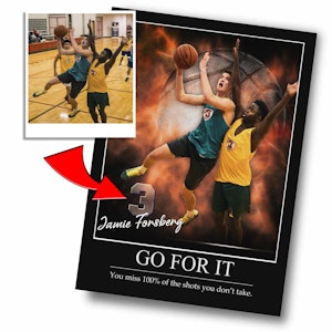 "Electric Moment" Custom Basketball Wall Art