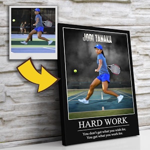 "Out Of The Shadows" Custom Tennis Wall Art