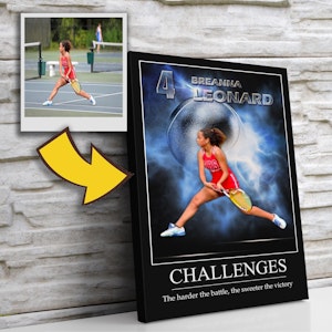 "Electric Moment" Custom Tennis Wall Art