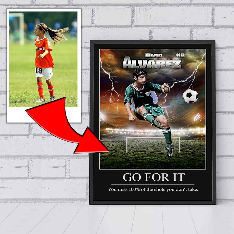 Custom motivational sports poster