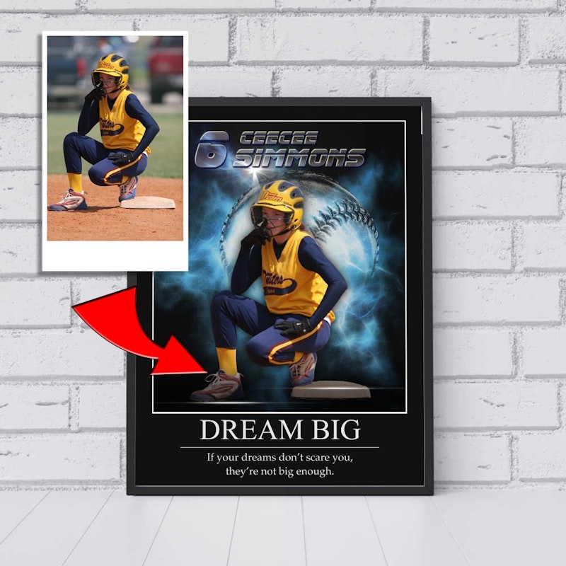 Custom motivational sports poster 