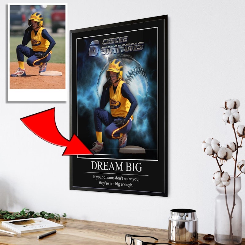 Custom motivational sports poster 