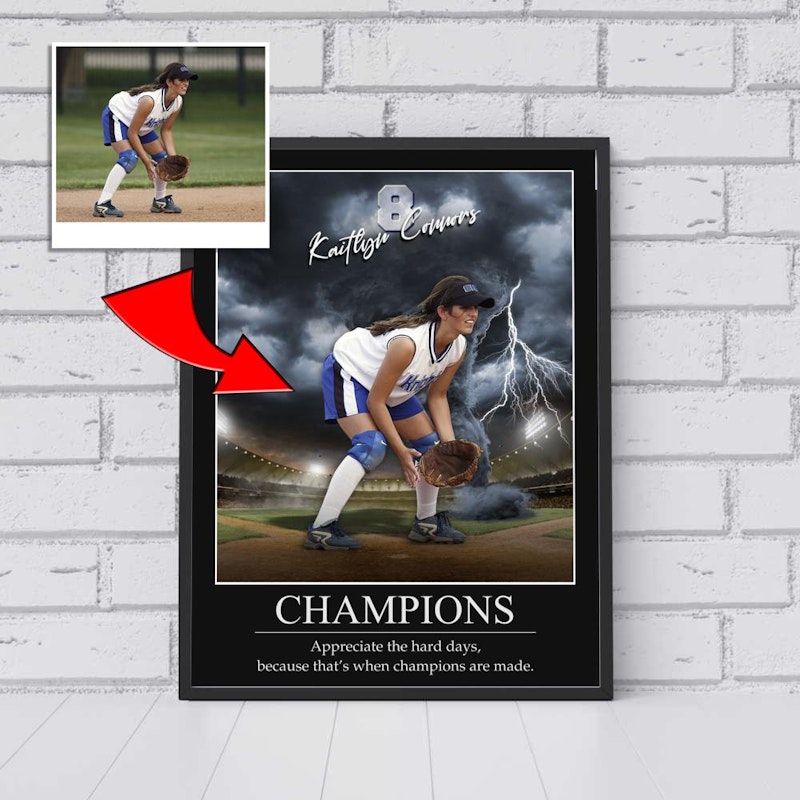 Custom motivational sports poster 