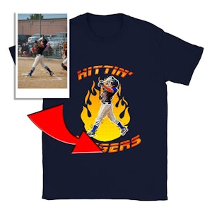 "Hittin Dingers" Custom Baseball Tee