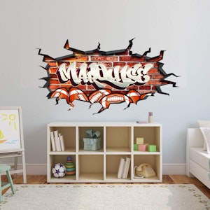 "Hole In The Wall" Custom 3D Football Wall Decal