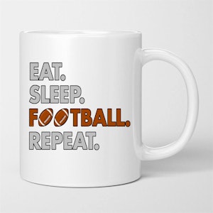Eat. Sleep. Football. Repeat. Mug