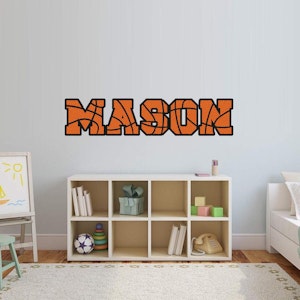 Basketball Texture Name Wall Decal