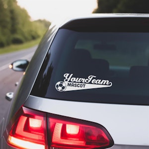 Soccer Team Name Car Decal