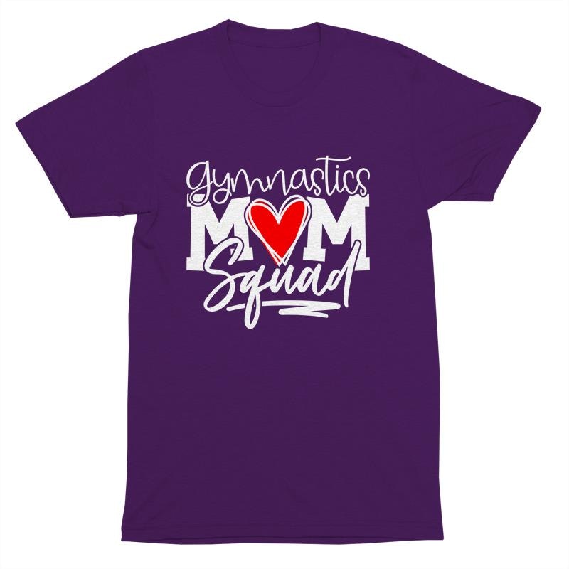 Purple Gymnastics Mom Short Sleeve T-shirt