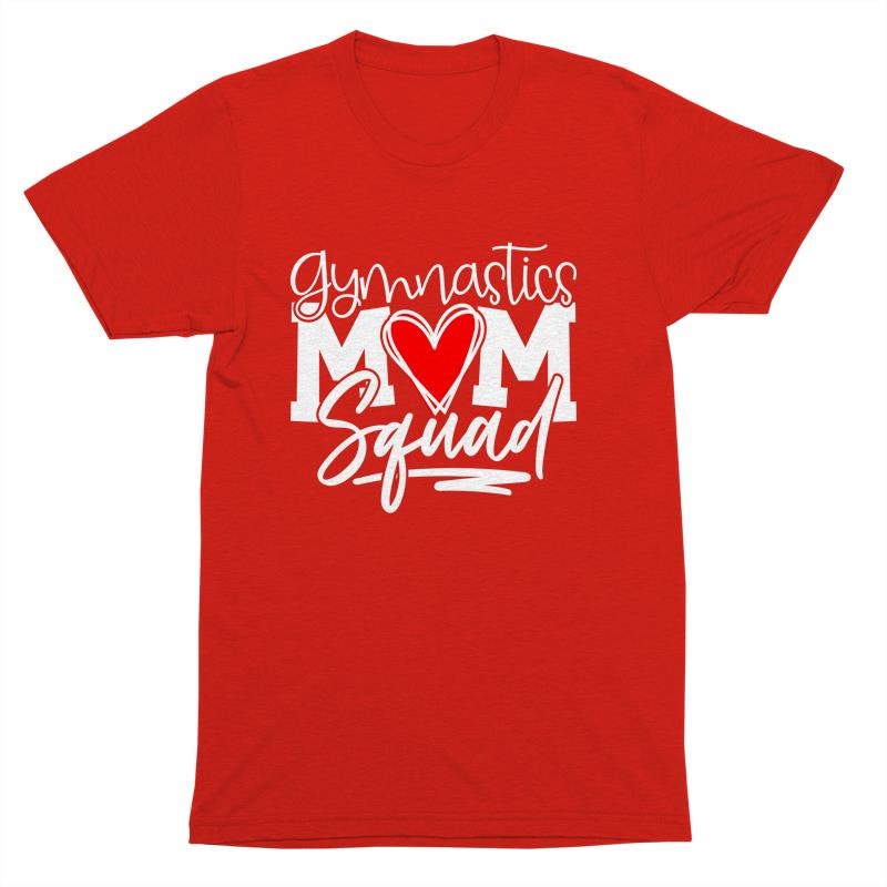 Red Gymnastics Mom Short Sleeve T-shirt
