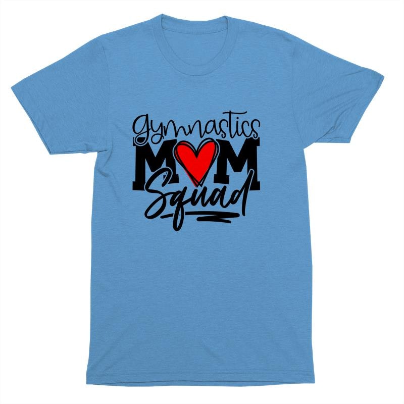 Light Blue Gymnastics Mom Short Sleeve T-shirt